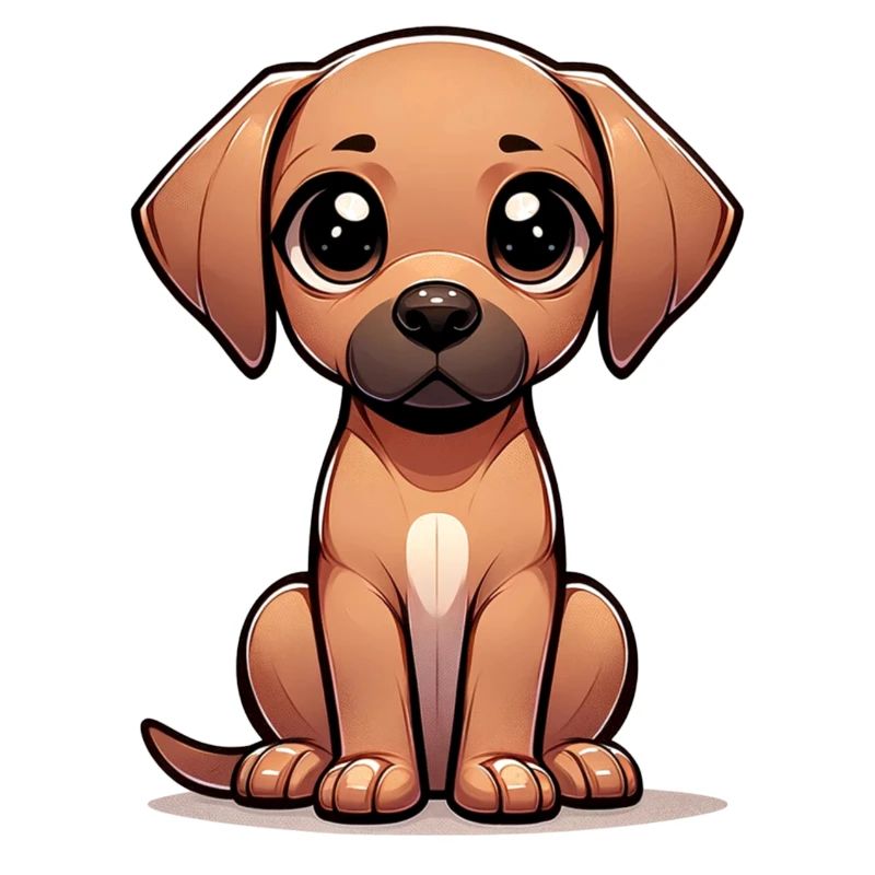 Illustration numérique de mignon Rhodesian Ridgeback