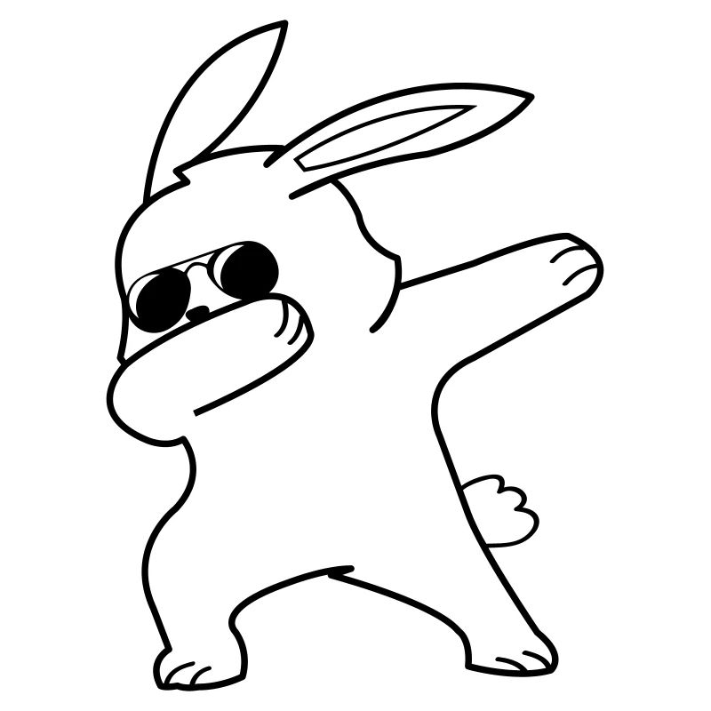 dabbing rabbit
