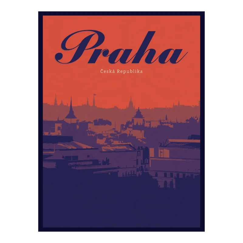 Praha Gradient Cityscape