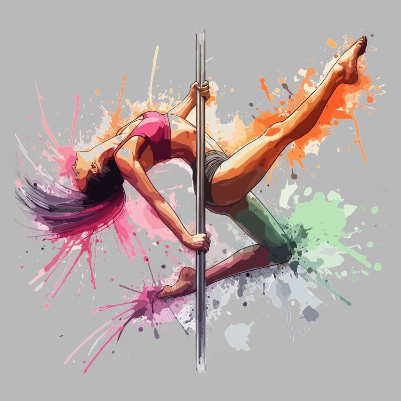 Pole Dance Dynamik Farben Poledance Geschenk