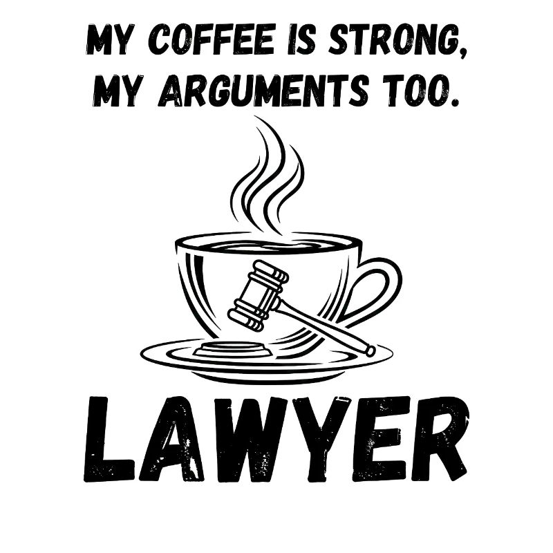 Kaffee stark, Argumente auch – Anwalt Shirt