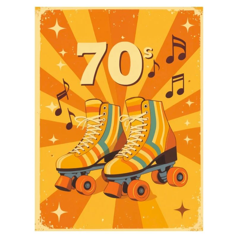 Classic 70s Roller Skates with Warm Retro Vibes