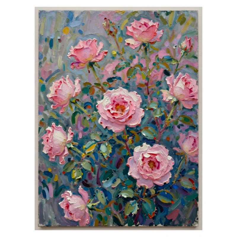 Impâte rose dans un jeu de couleurs