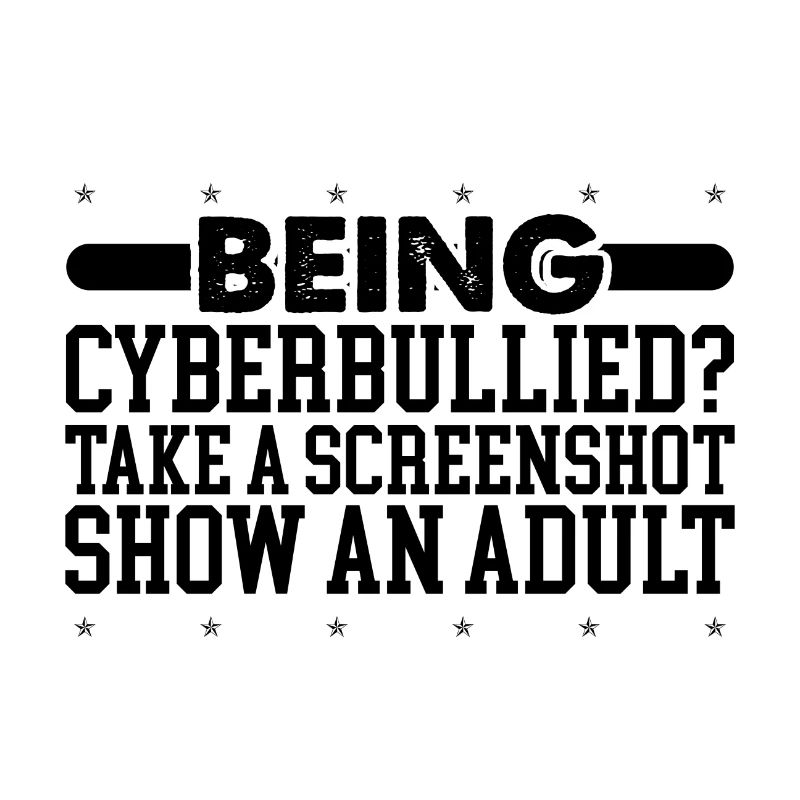 Cybermobbing-Geschenk-Screenshot Zeigen Sie einen Erwachsenen