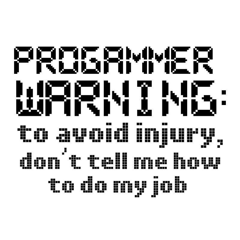 La programmation informatique évite les blessures Ne me le dites pas
