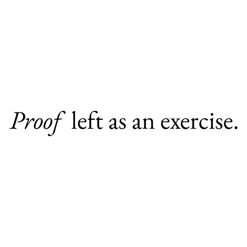 Proof left as an exercise