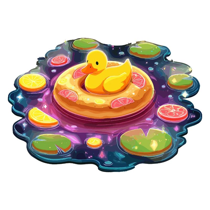 Des canards donuts dans le lac Galaxy