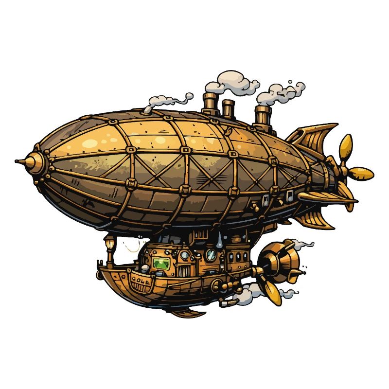 Zeppelin dirigeable steampunk