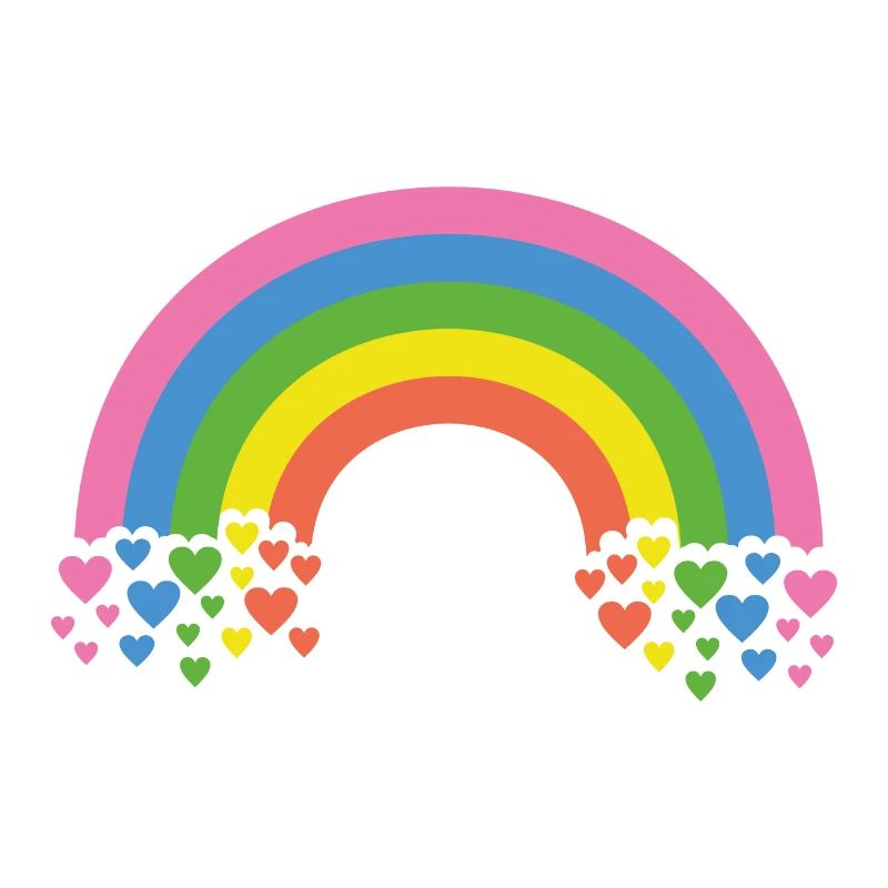 Regenbogen mit Herzen
