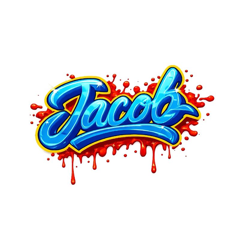 GRAFFITI NAME JACOB FOR PERFECT GIFT PRINTABLE