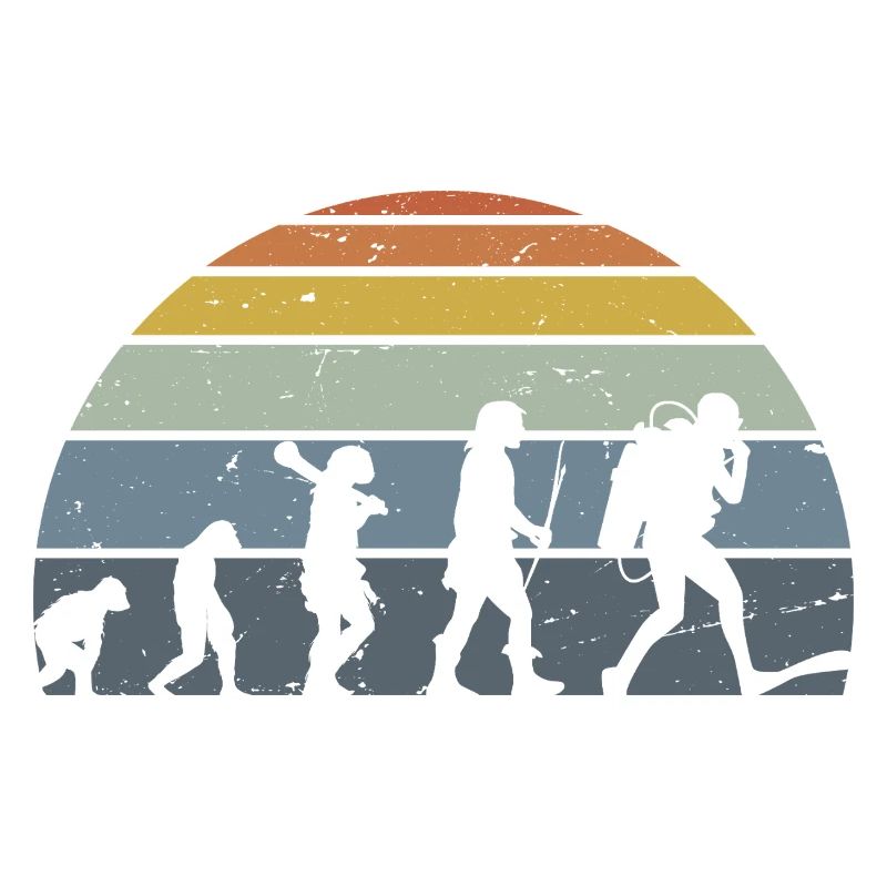 Die Evolution des Silhouettendesigns der Menschheit