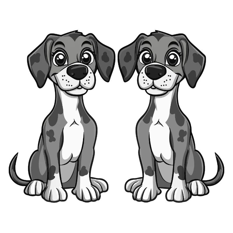 Great Dane Dog Comic