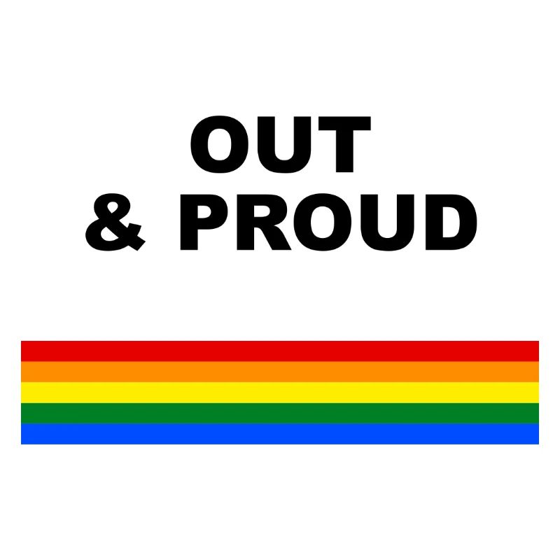 Out & Proud Regenbogen Flaggen Design