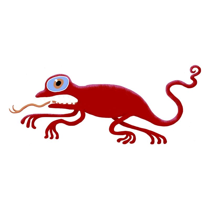 ulkige Echse-rot