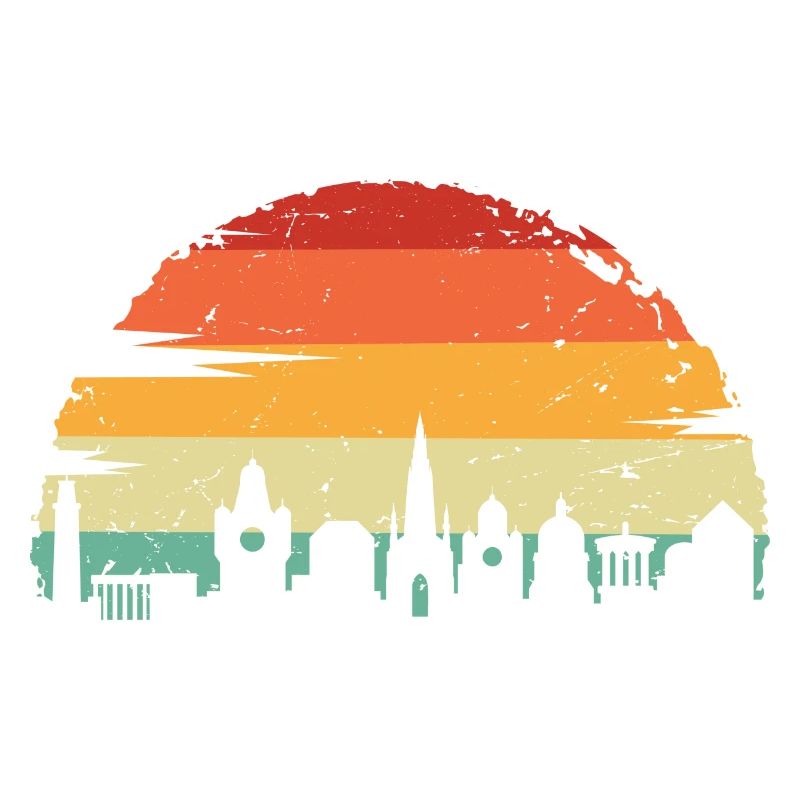 Sunset Rainbow Skyline