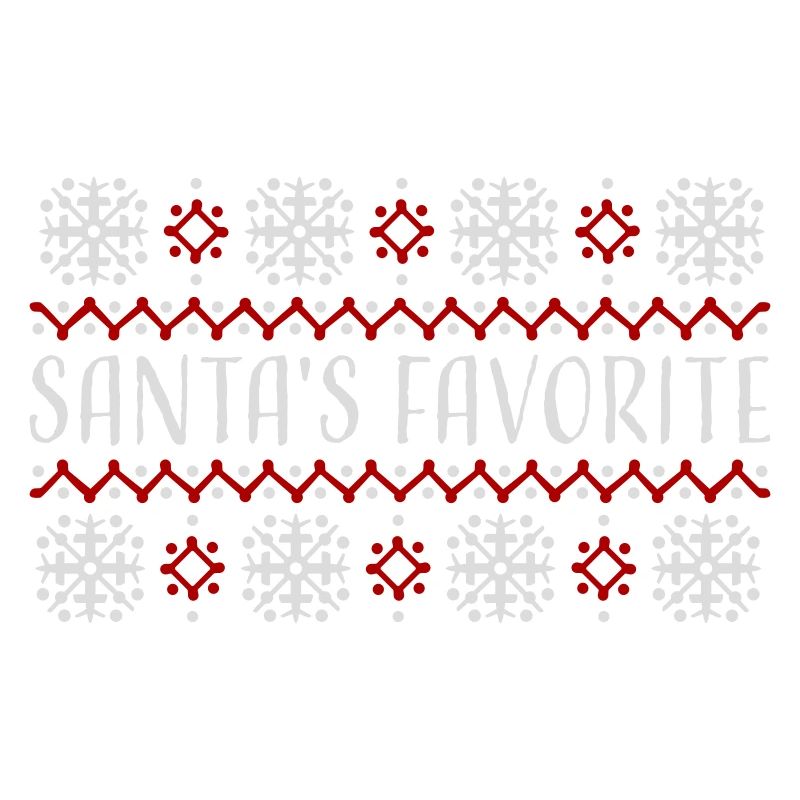 Santa's Favorite Weihnachtspullover Schneeflocken