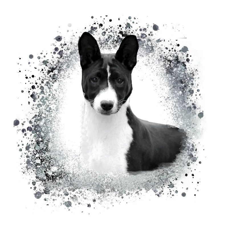 basenji,hund,graffiti,malerei