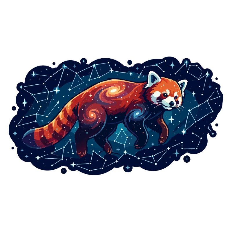 Cosmic Red Panda Constellation Constellation
