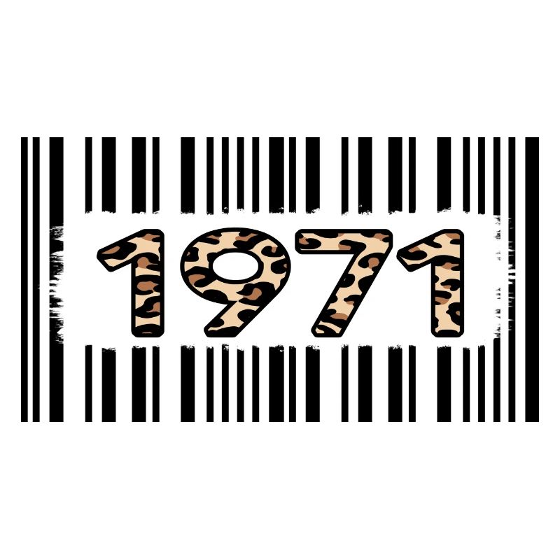 1971 anniversaire 51 ans anniversaire code-barres léopard