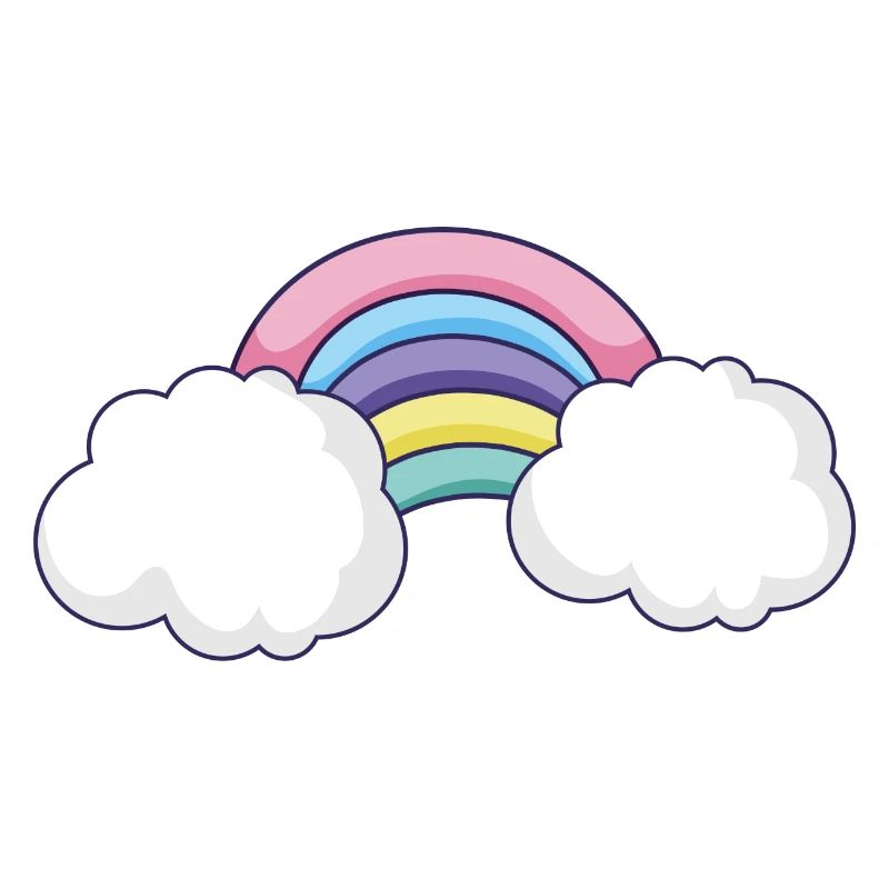 Pastel Rainbow Cloud Arc