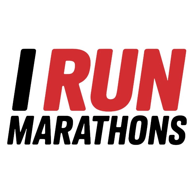 Lettrage de I Run Marathon