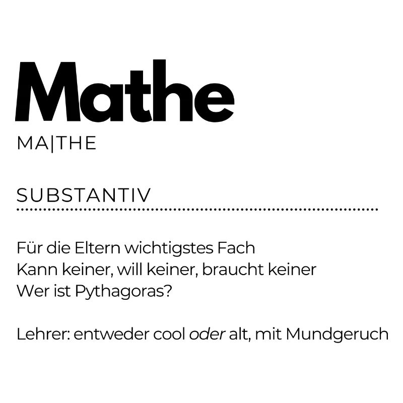 Definition "Mathe"