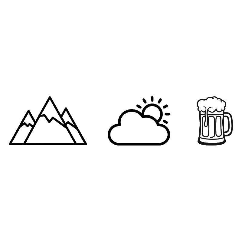 Sun, clouds, mountains and beer!