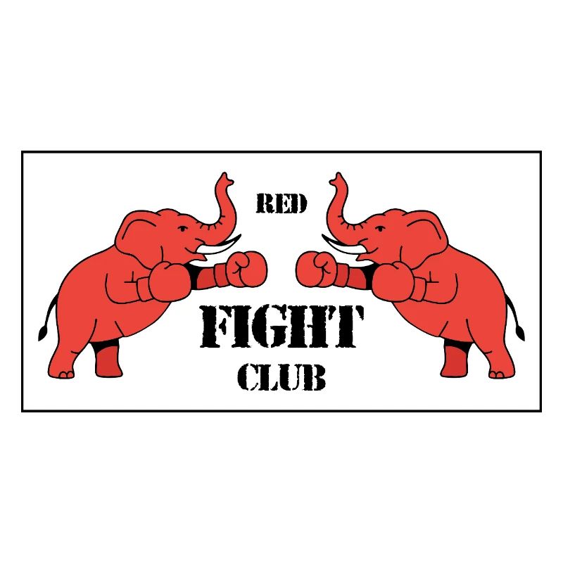 Duel de deux éléphants rouges