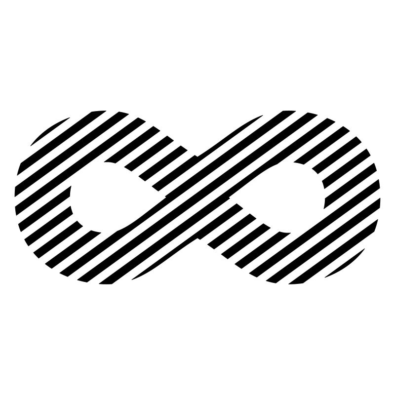 Signe de l'infini - rayures de modèle