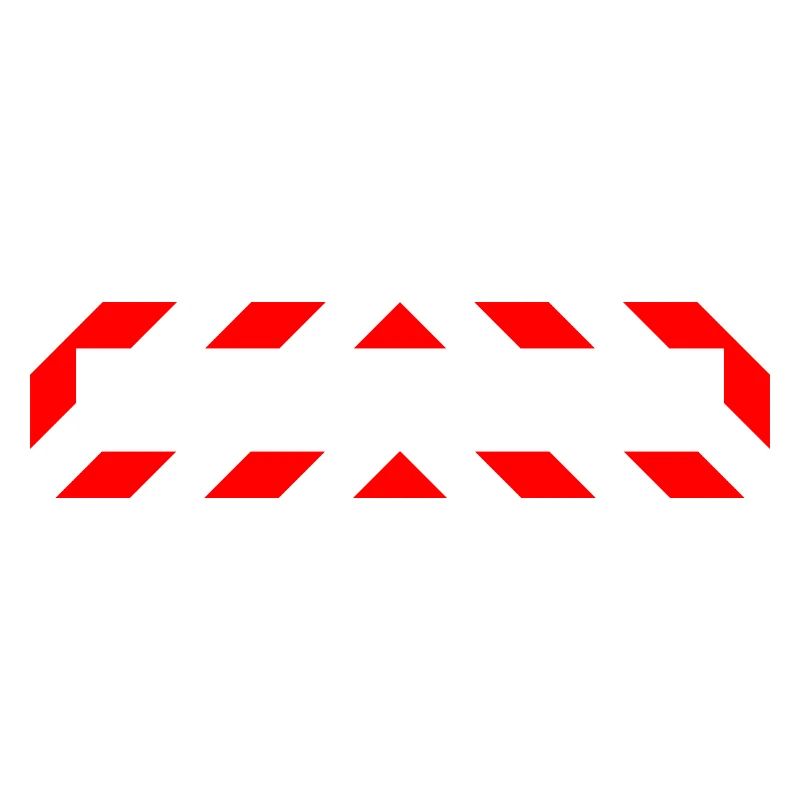 Frame Red White Note Warning Construction Site