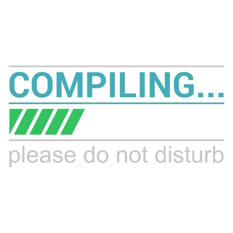 Lustiges Programmierer T-Shirt - Compiling Please