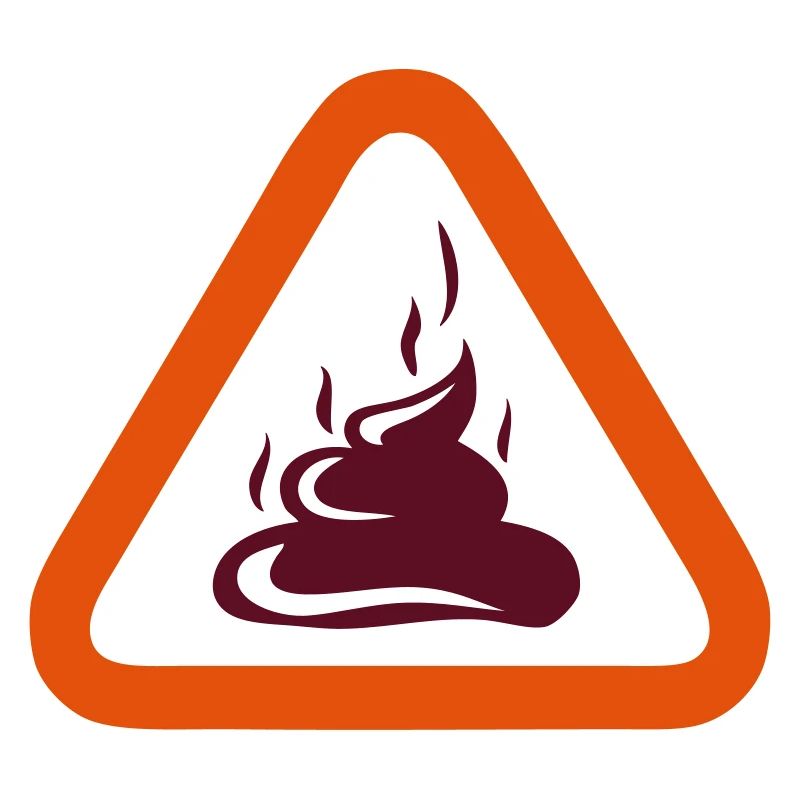 merde panneau danger triangle caca
