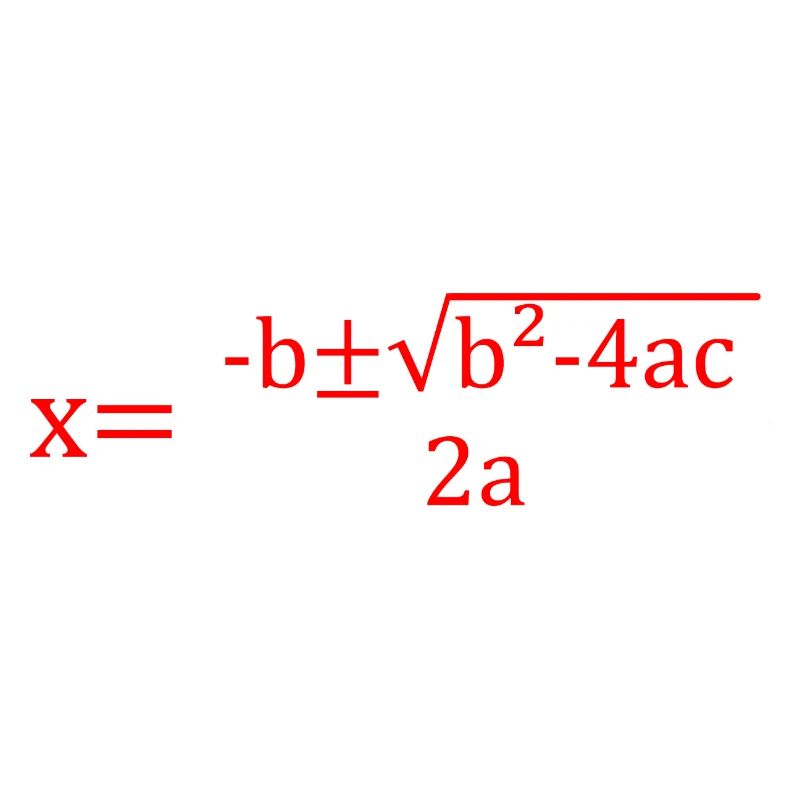 Quadratic Formula for Math class 2