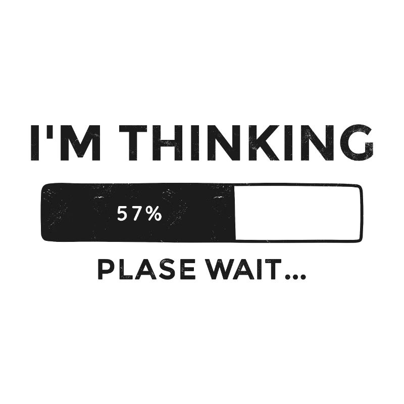 I'm thinking, please wait, Progress bar