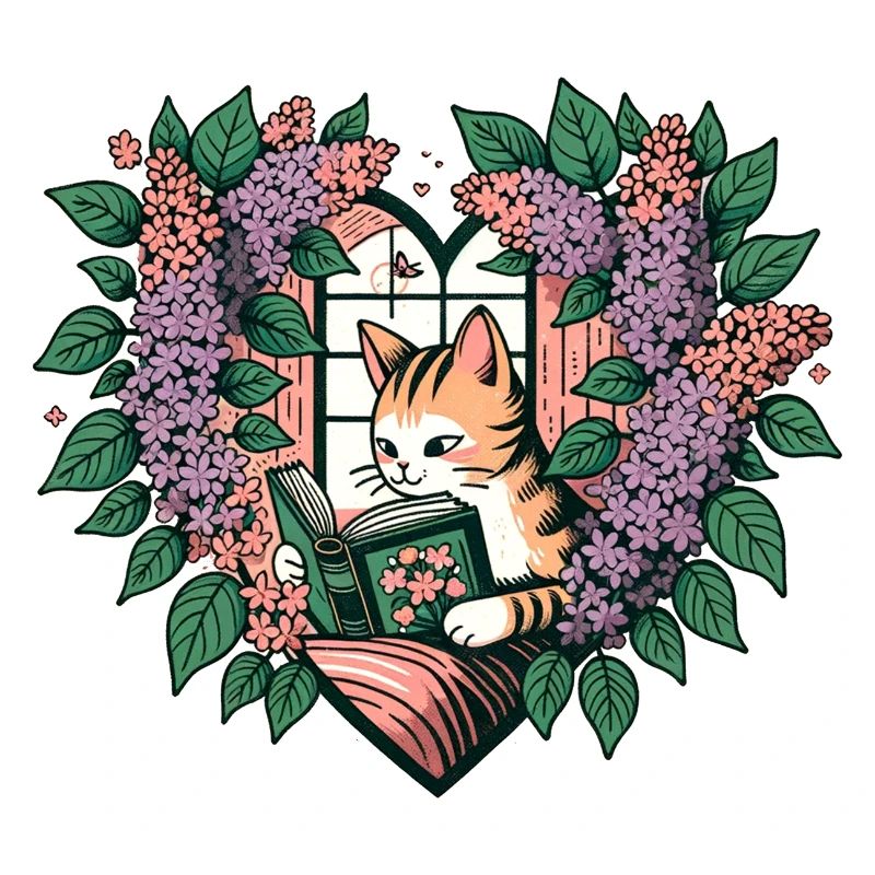 Lesende Katze