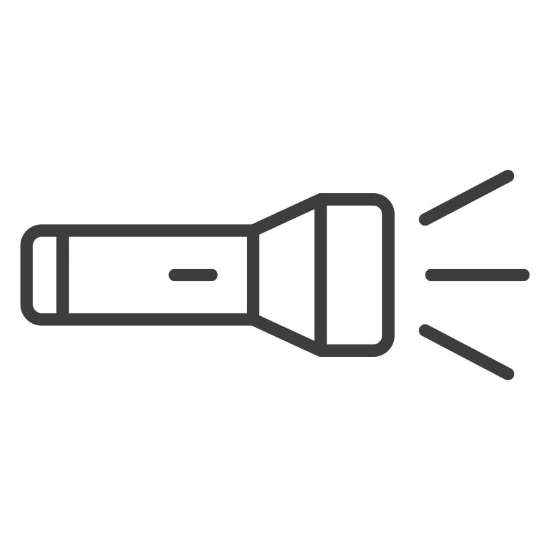 Flashlight Line Icon