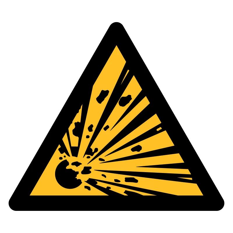 Gefahrensymbol - Sprengstoffe (2-farbig)