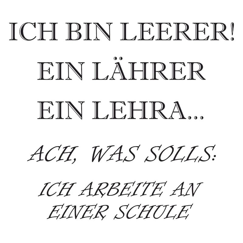 Ich bin Lehrer