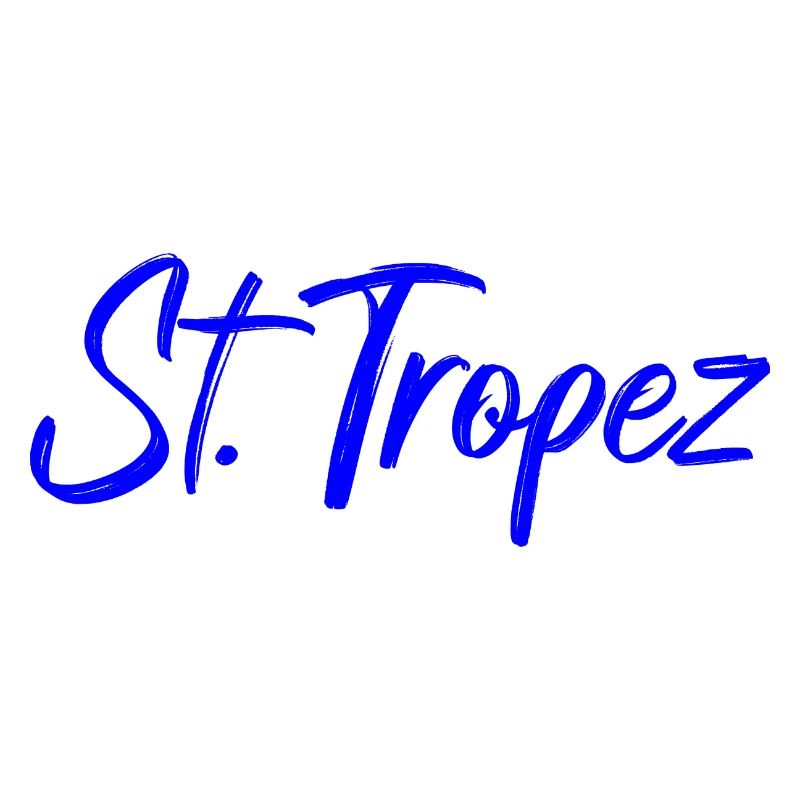 St Tropez Küstenflair Blau Script