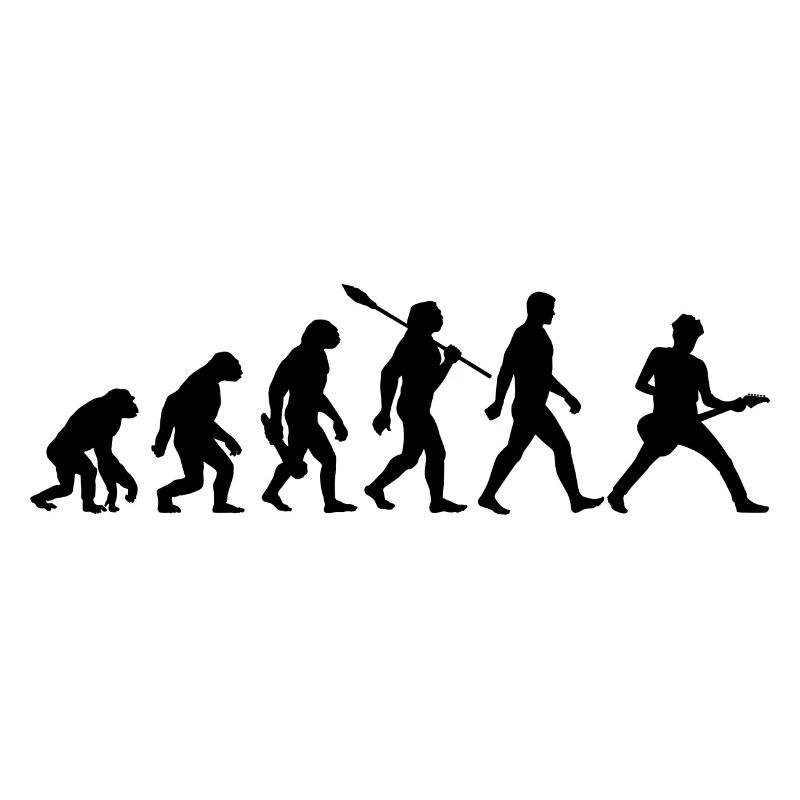 Evolution Guitariste Musicien Rock