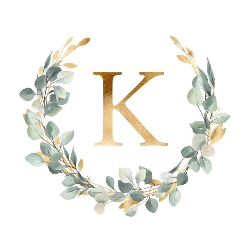 K Monogramm Eukalyptus Kranz
