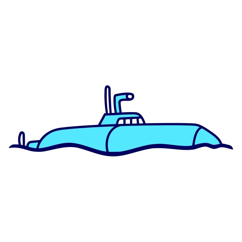 Surfaced Submarine Water Surface Dive