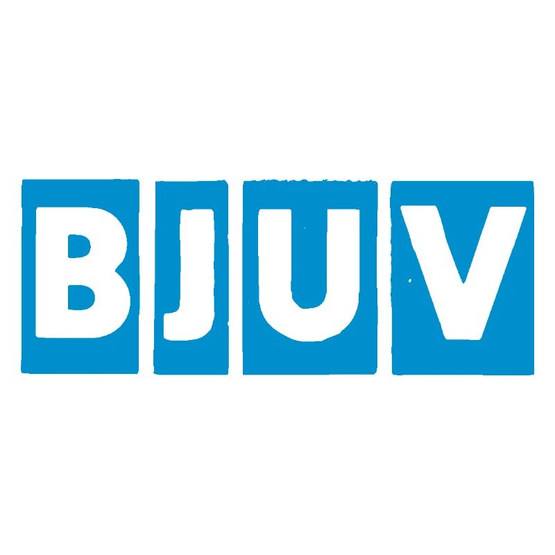 Blue Geometric Block Letters