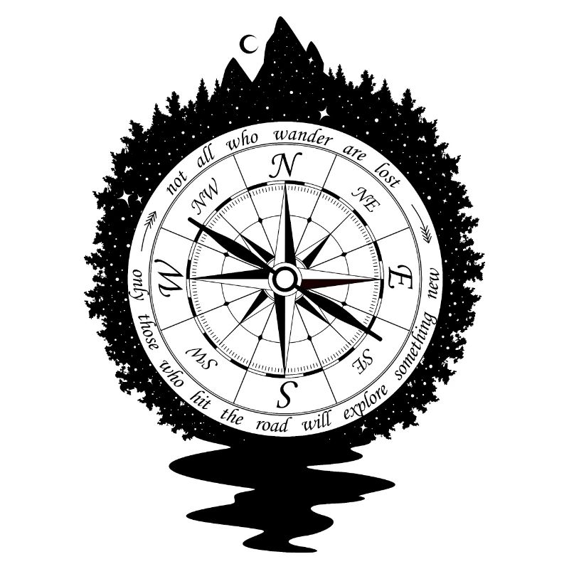 Compass not all who wander are lost