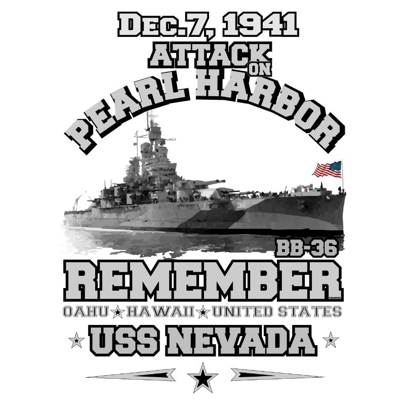 REMEMBER USS Nevada BB36 - Pearl harbor ww2