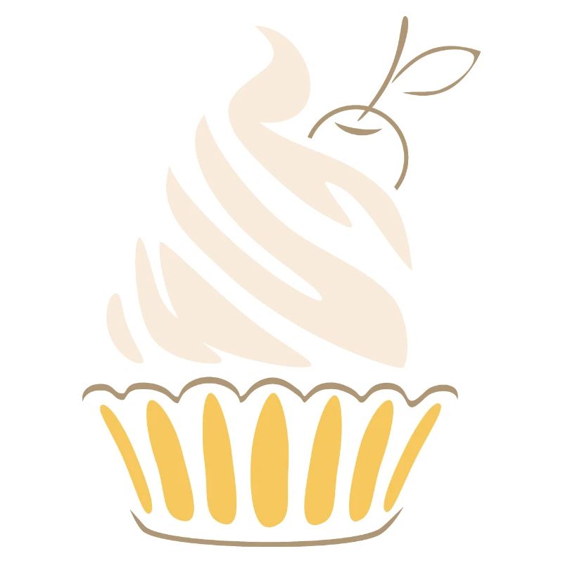 Stylized cupcake