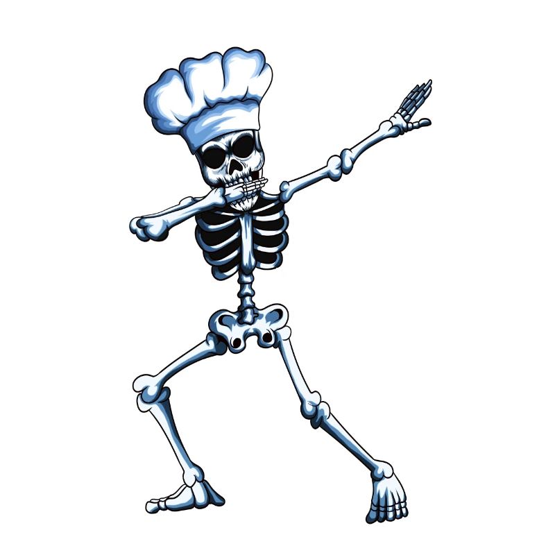 Cuisine Cuisson Chef Chef Cap Squelette Dabbing