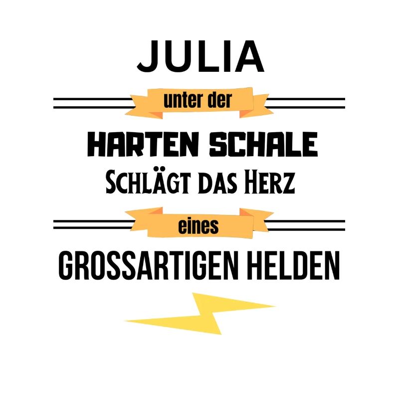 Julia unter harte Schale eines Großartigen Helden