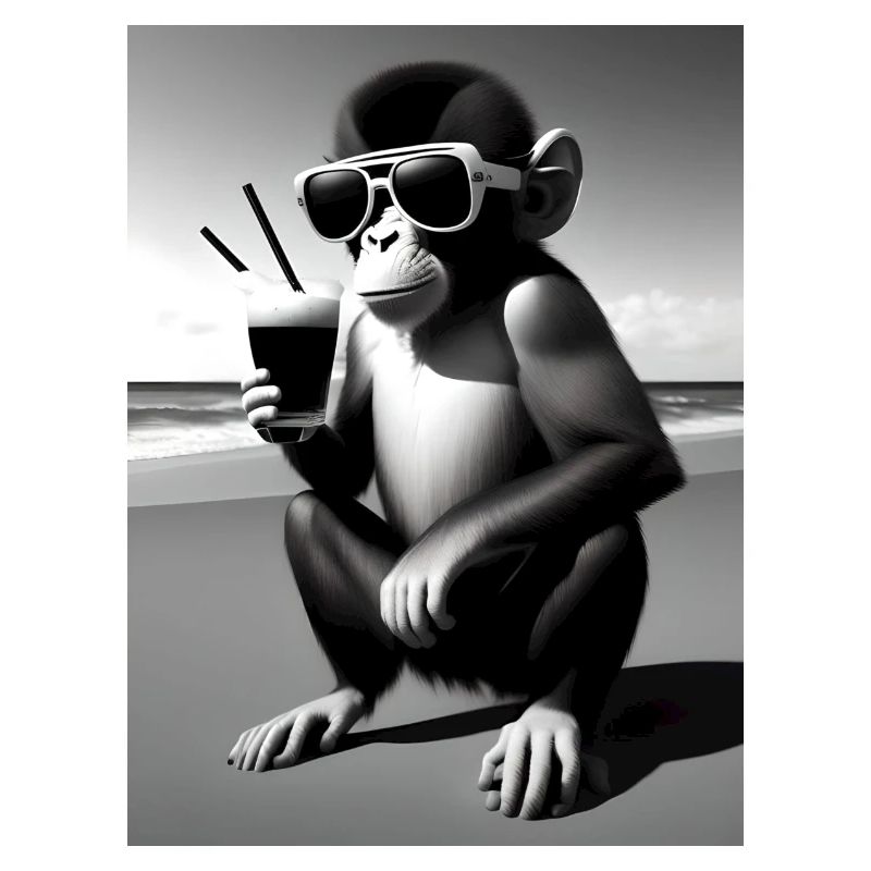 Cool beach monkey