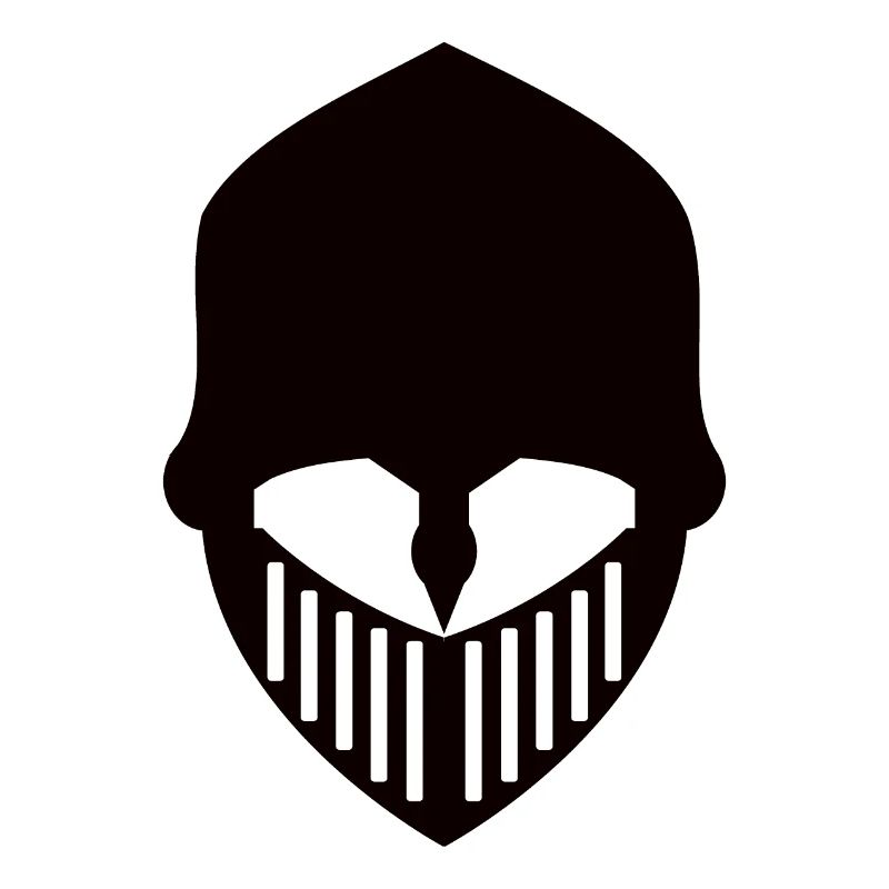 Conception du casque de chevalier - chevalier noir
